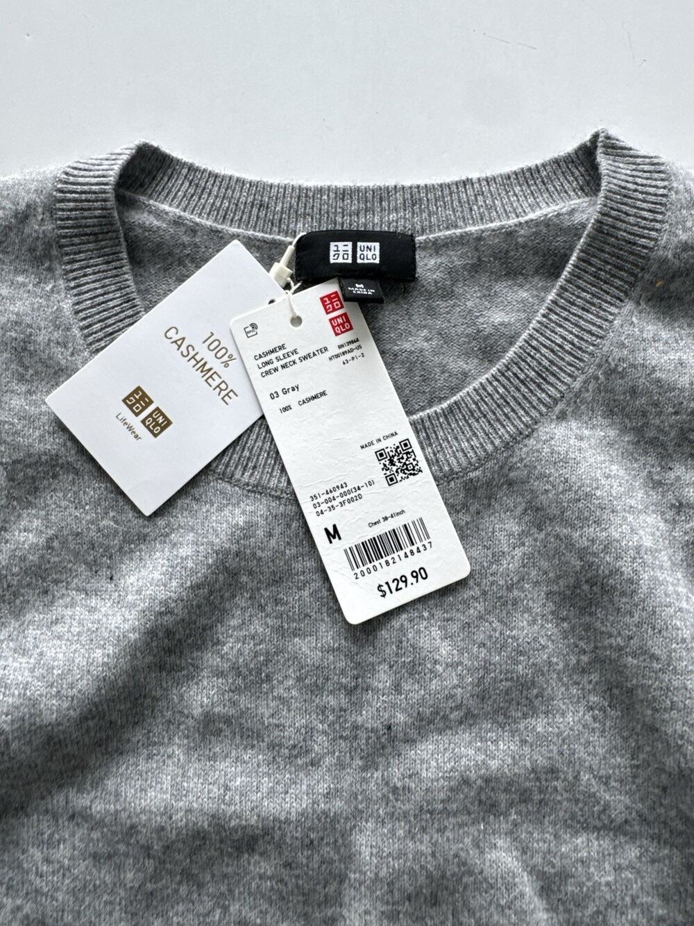 UNIQLO Cashmere Crew Neck Long-Sleeve Sweater Medium